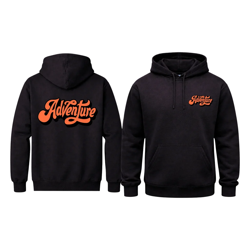 Adventure Front And Back Print Hoodie