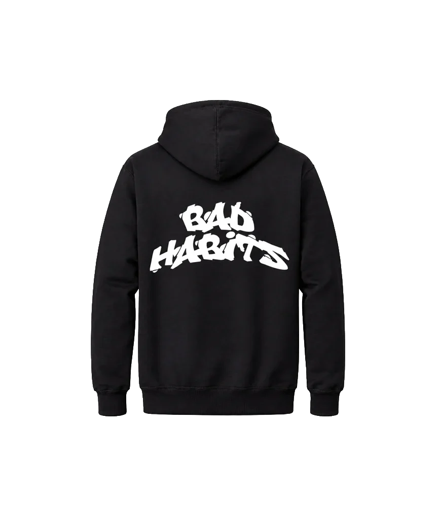 Bad Habits Front And Back Print Hoodie