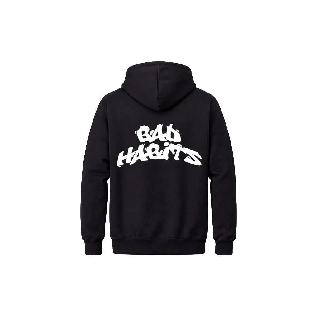 Bad Habits Front And Back Print Hoodie