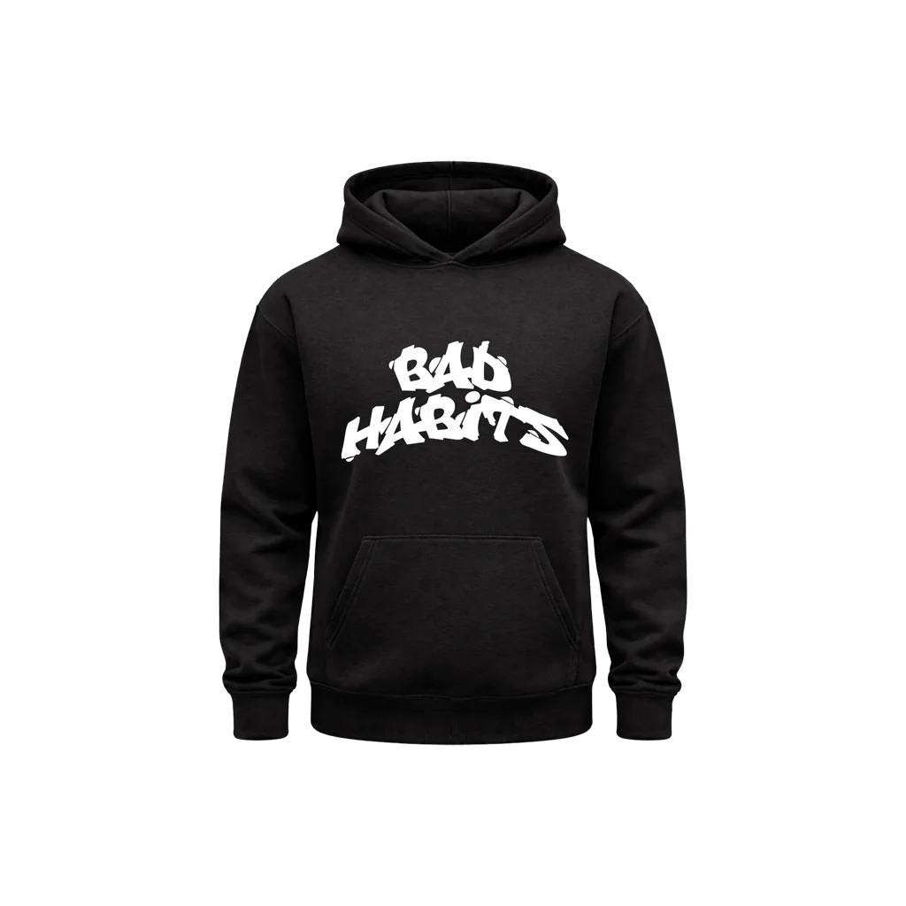 Bad Habits Black Hoodie