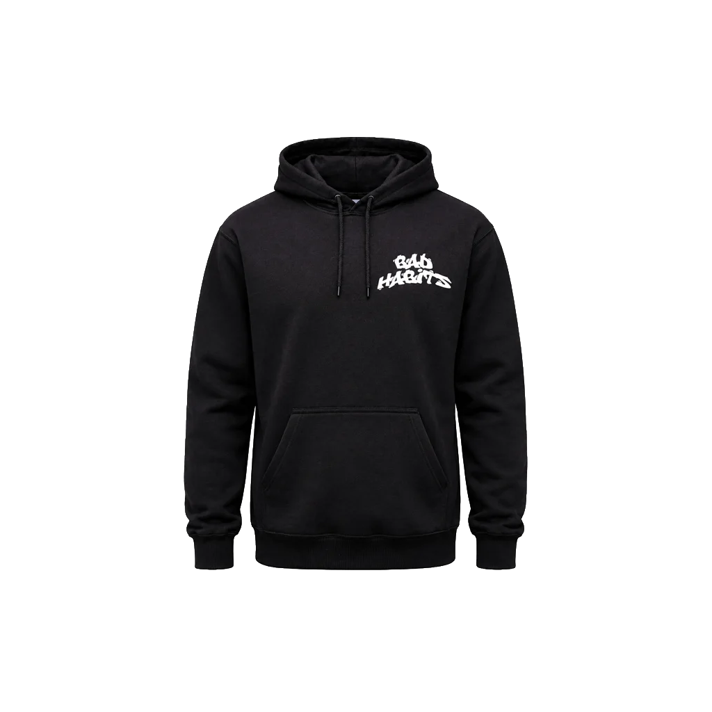 Bad Habits Front And Back Print Hoodie