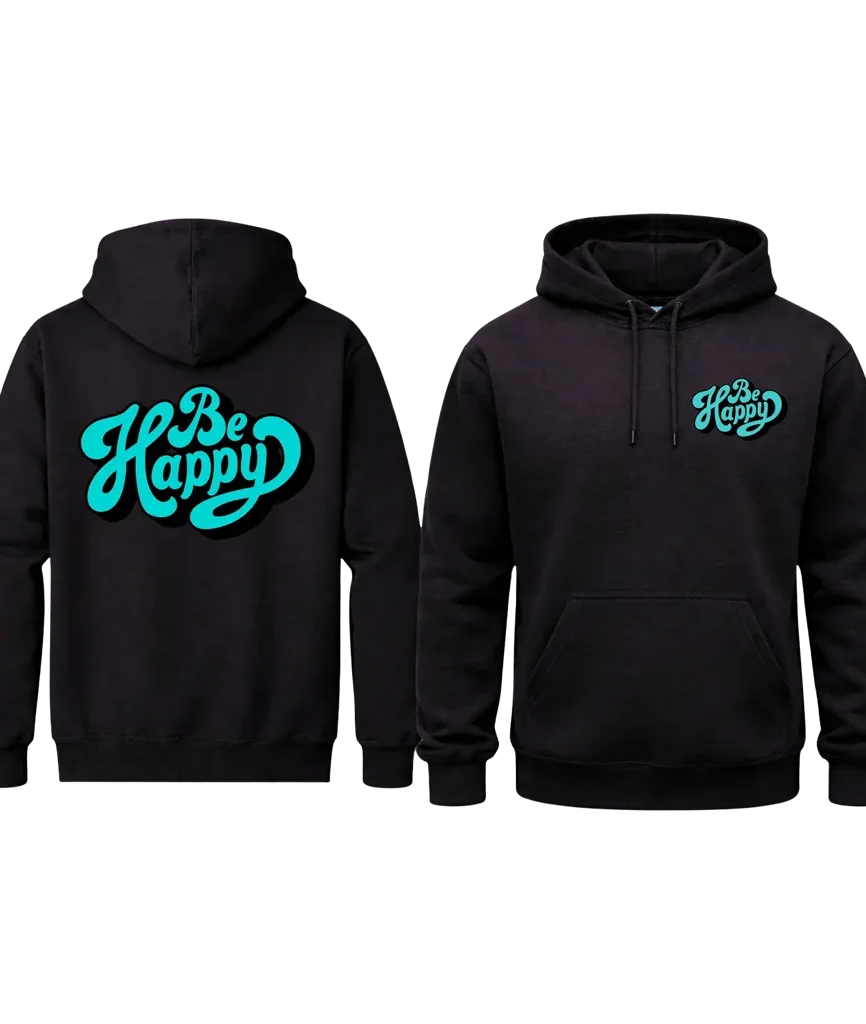 Be Happy Dual-Print Pullover Hoodie