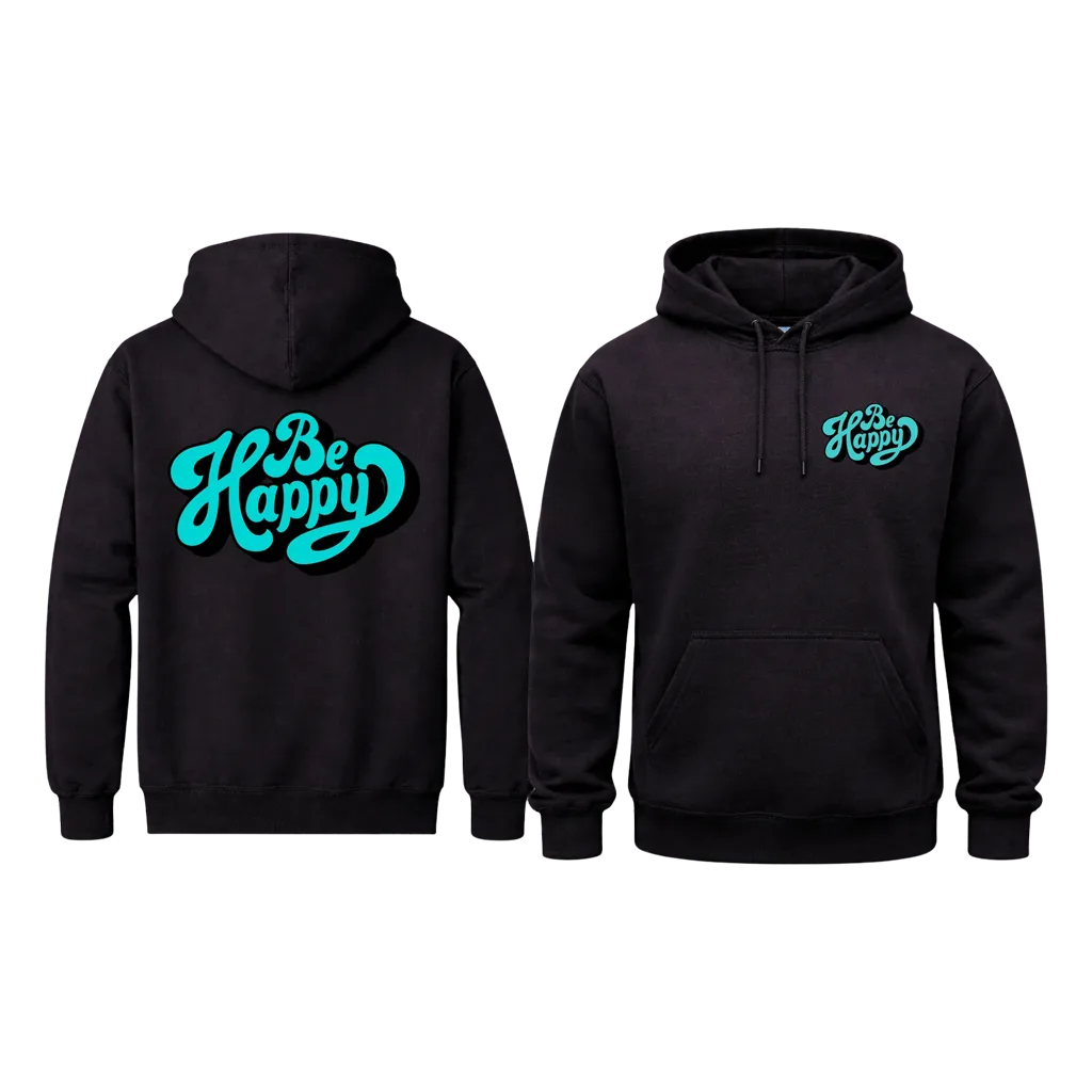 Be Happy Dual-Print Pullover Hoodie