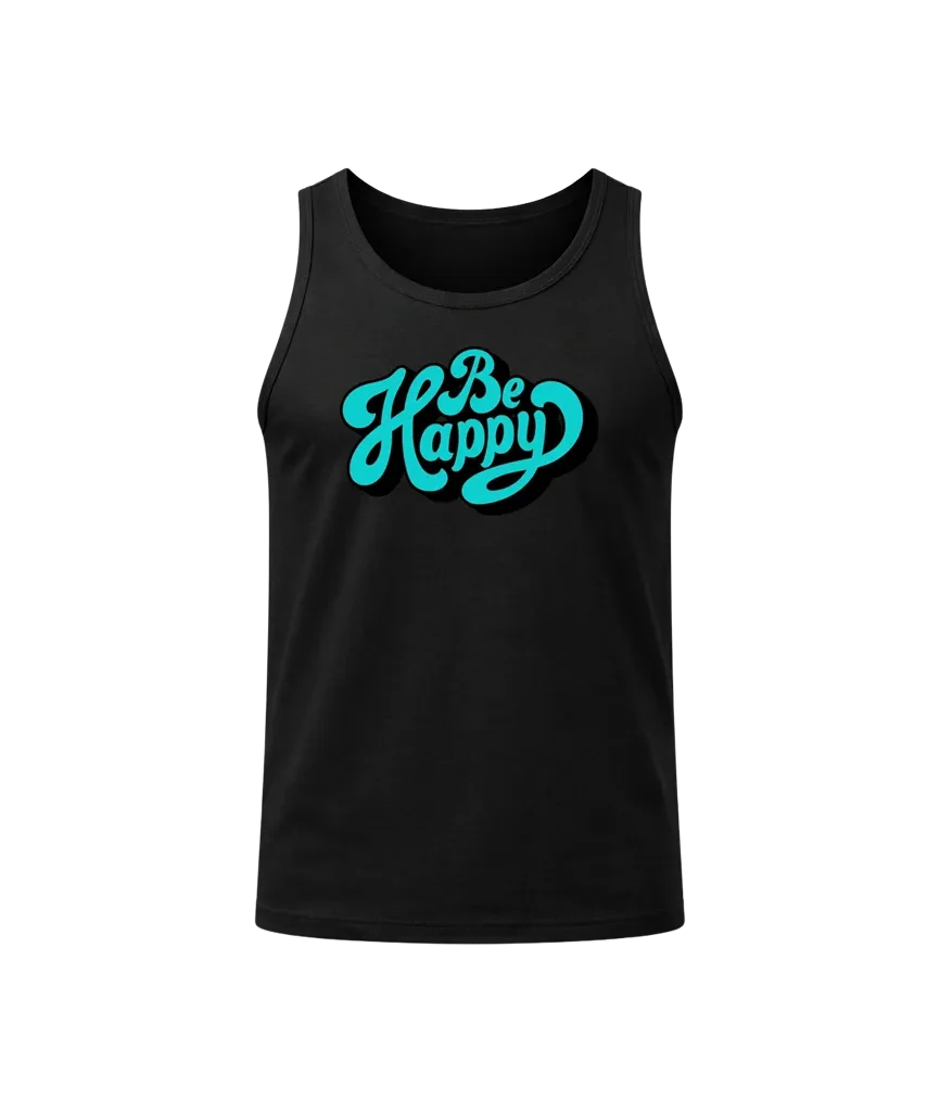 Be Happy Sleeveless Graphic Tank