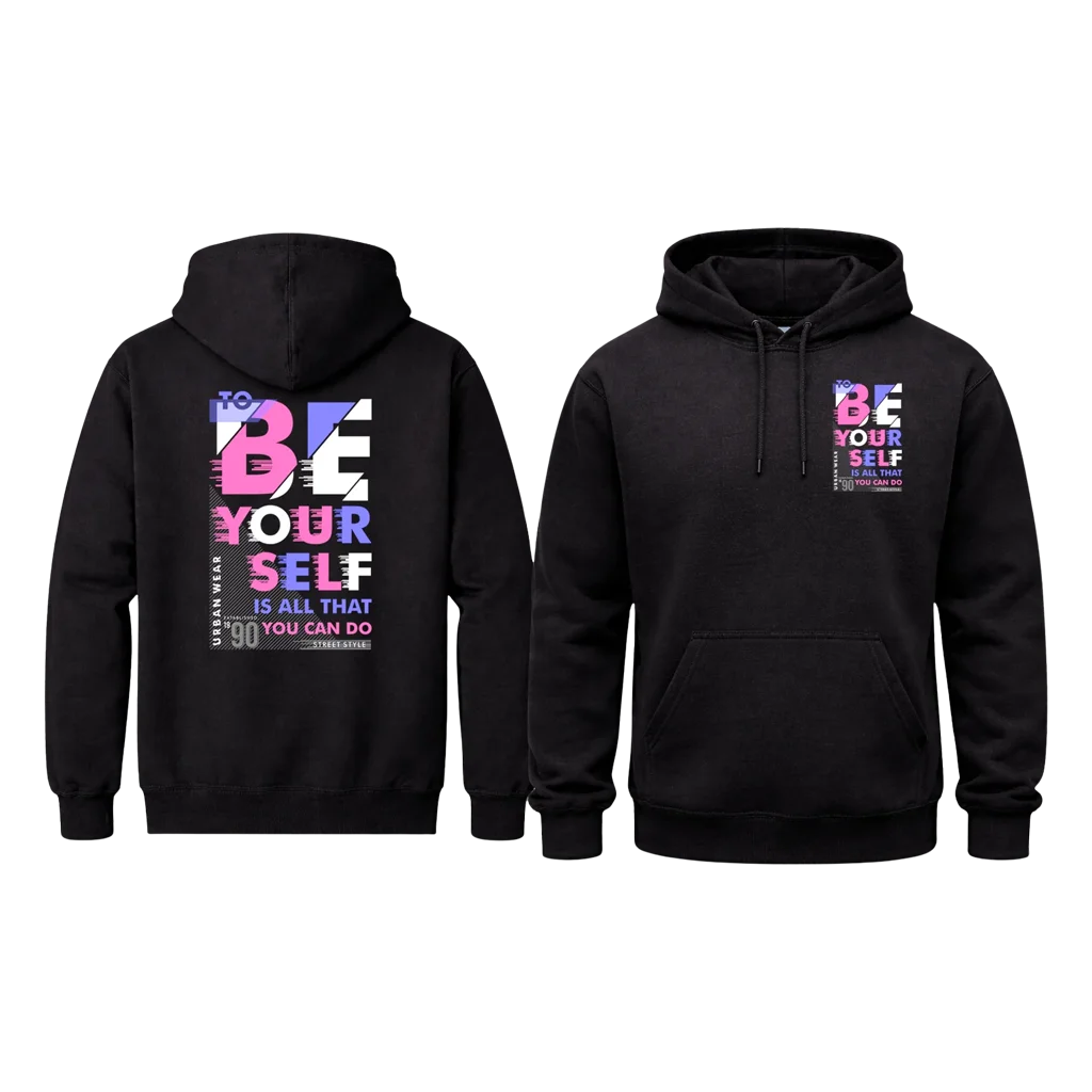 Be Yourself Dual-Print Streetstyle Hoodie