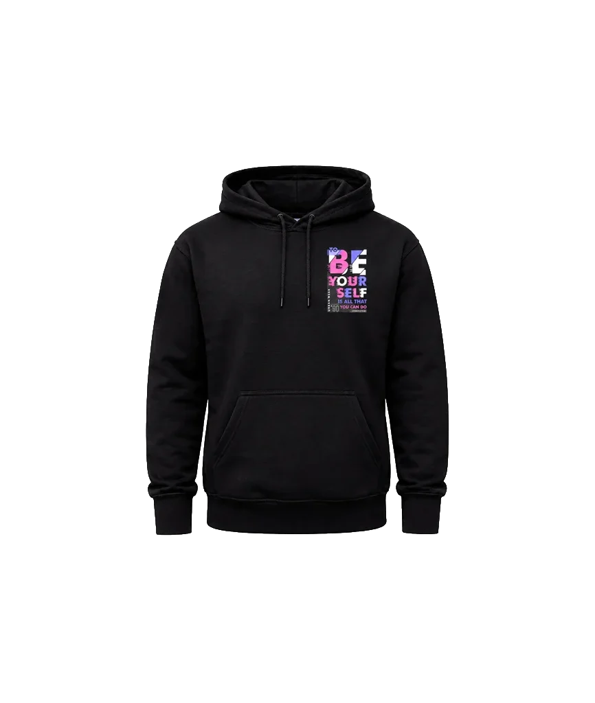 Be Yourself Front And Back Print Hoodie