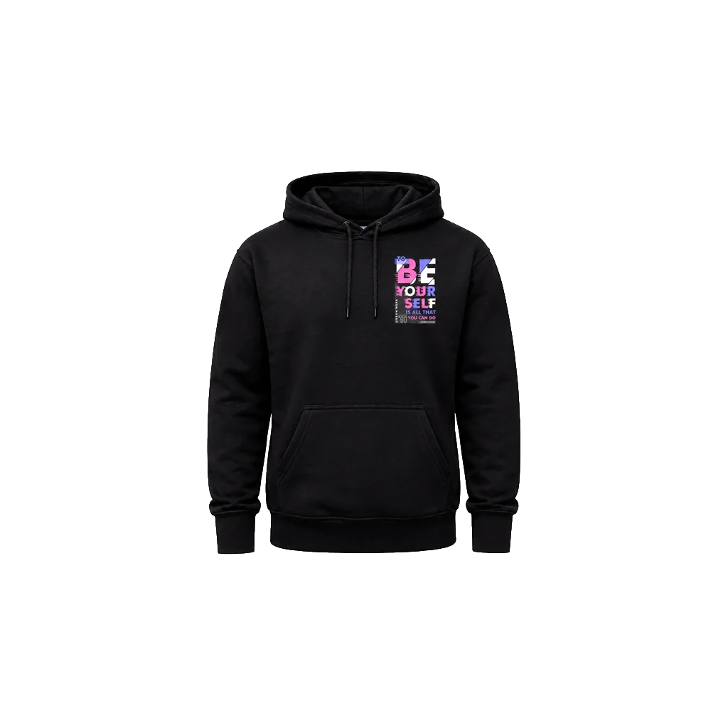 Be Yourself Front And Back Print Hoodie