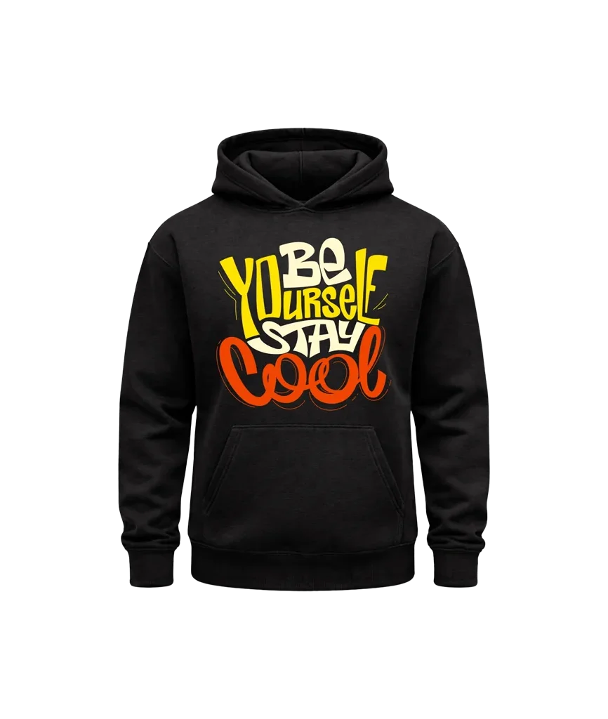Be Yourself Stay Cool Black Hoodie
