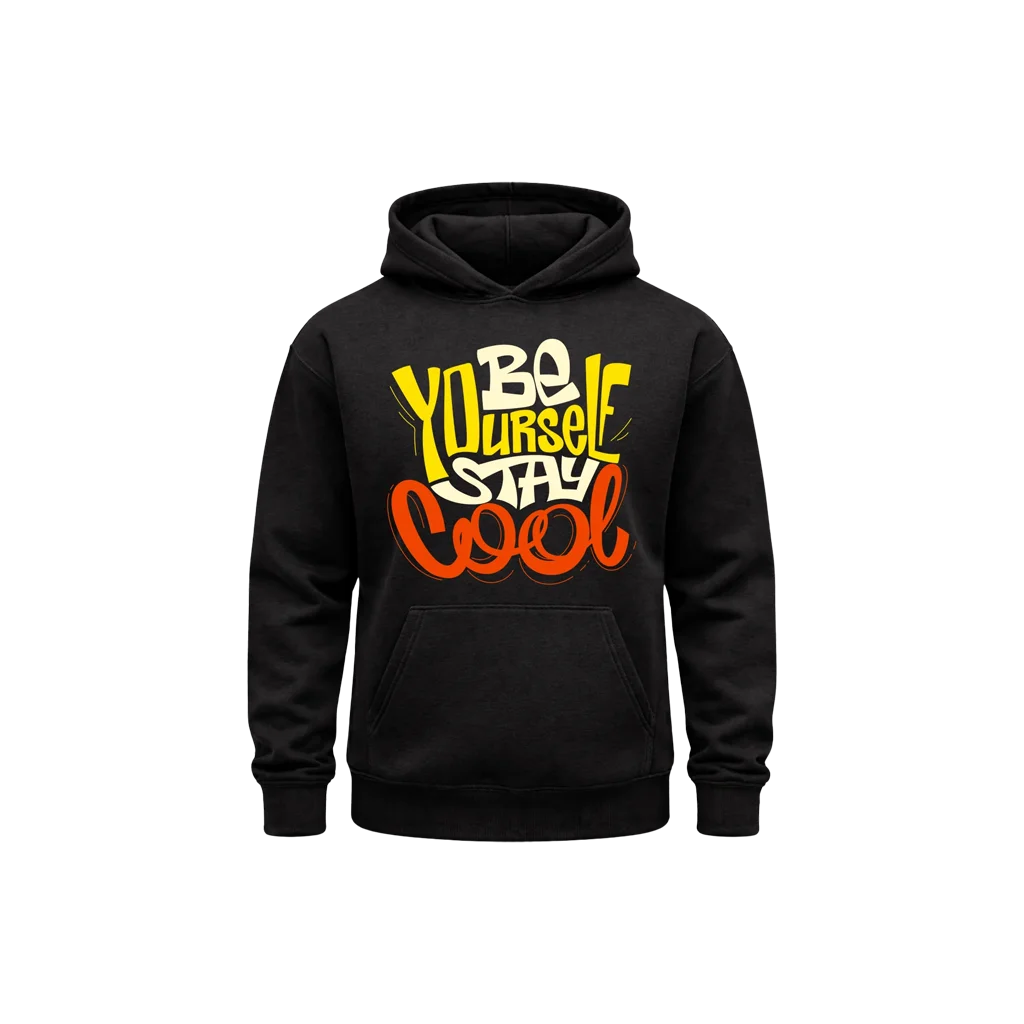 Be Yourself Stay Cool Black Hoodie