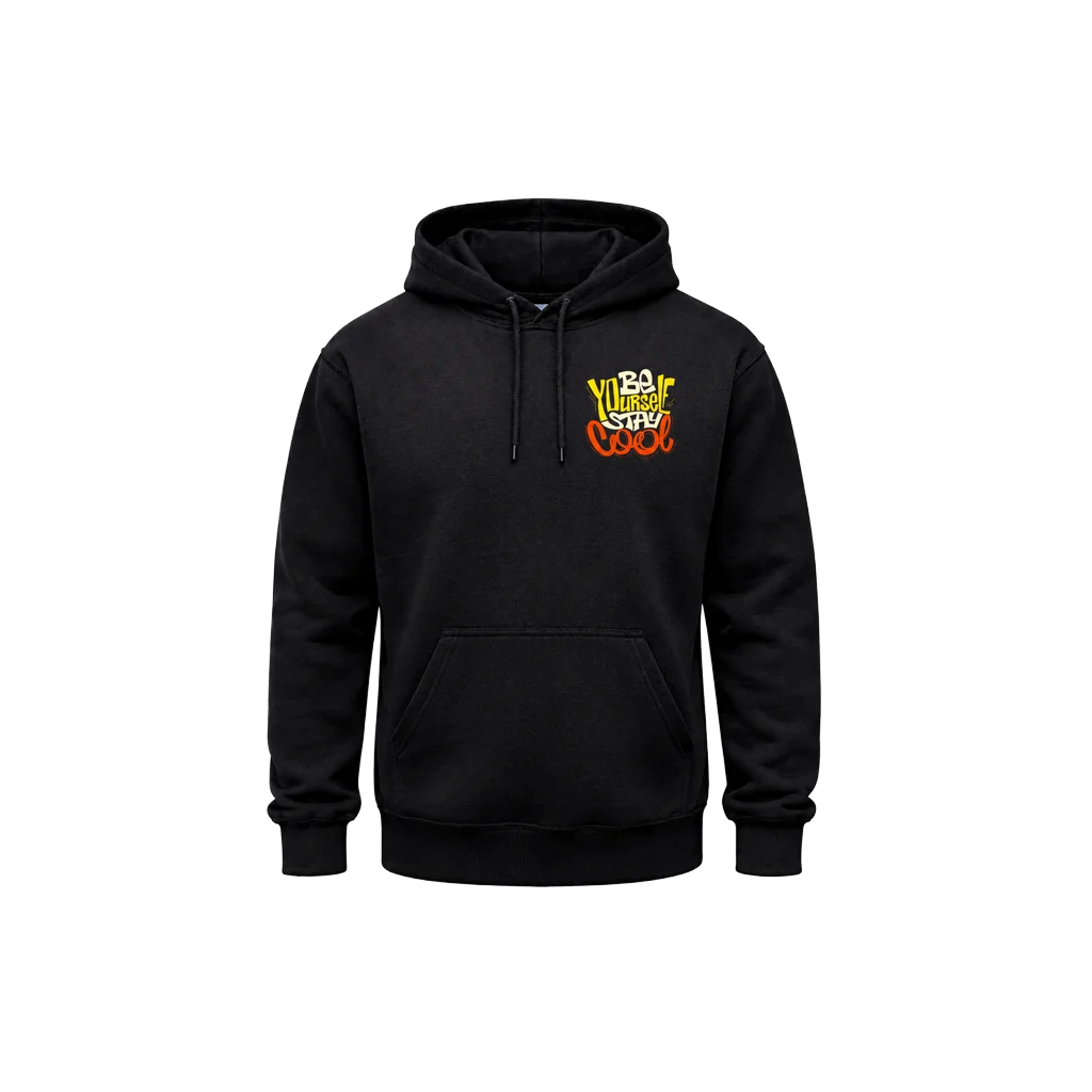 Be Yourself Stay Cool Front And Back Print Hoodie