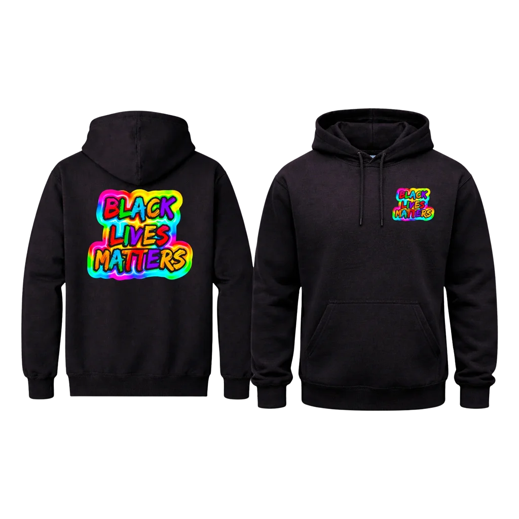 Black Lives Matter Front And Back Print Hoodie