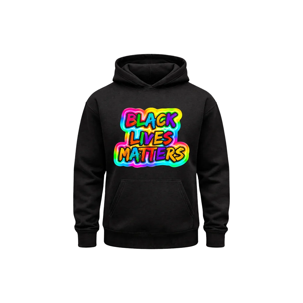 BLM Rainbow Glow Hoodie