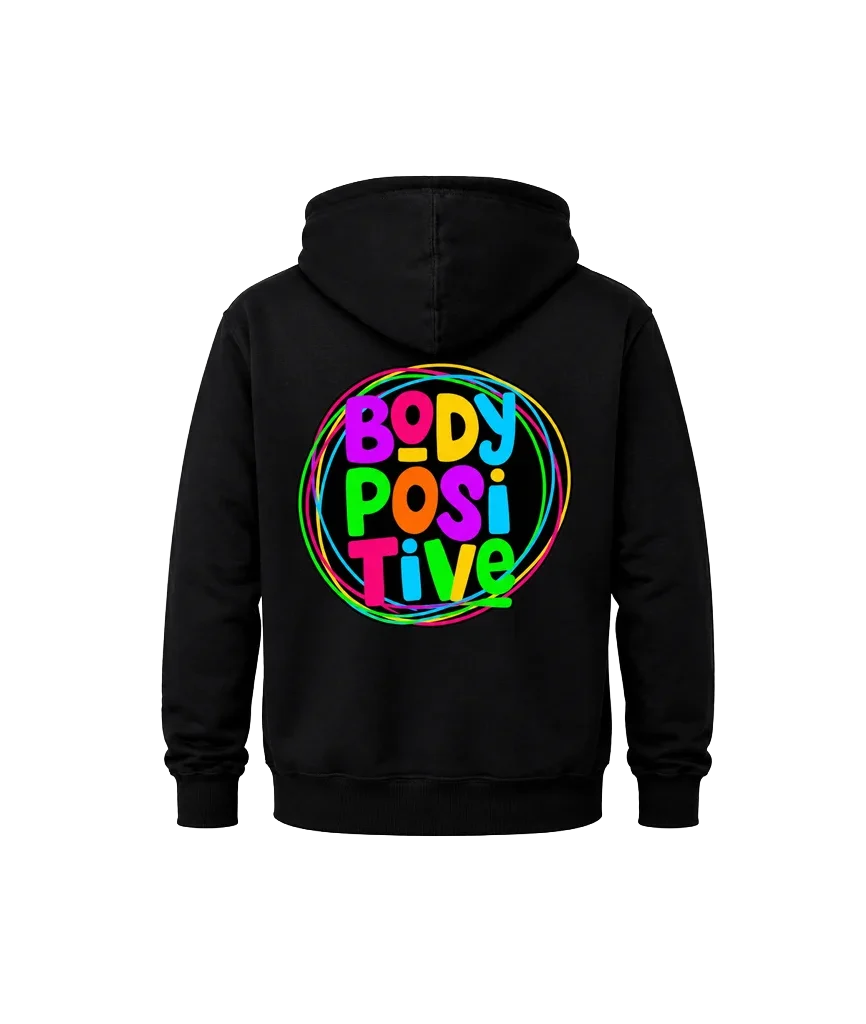 Body Positive Front And Back Print Hoodie