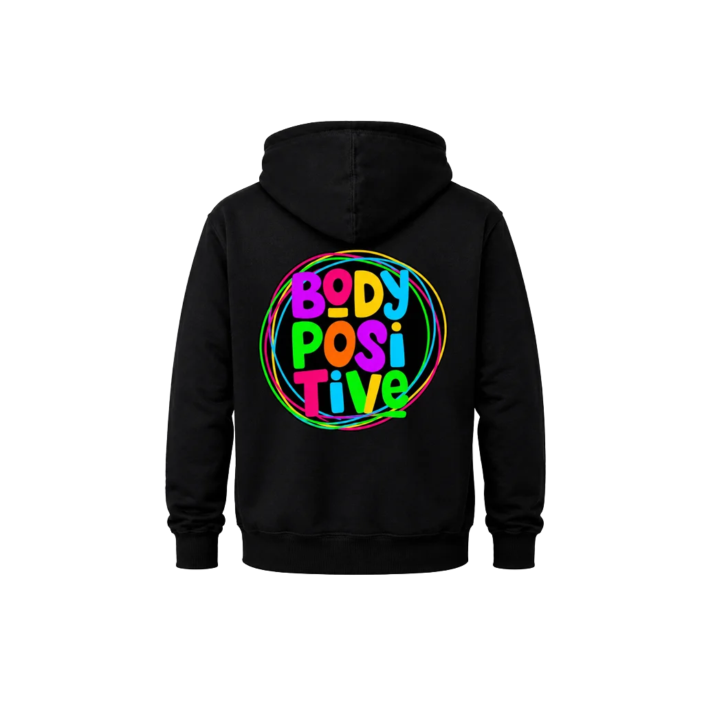 Body Positive Front And Back Print Hoodie