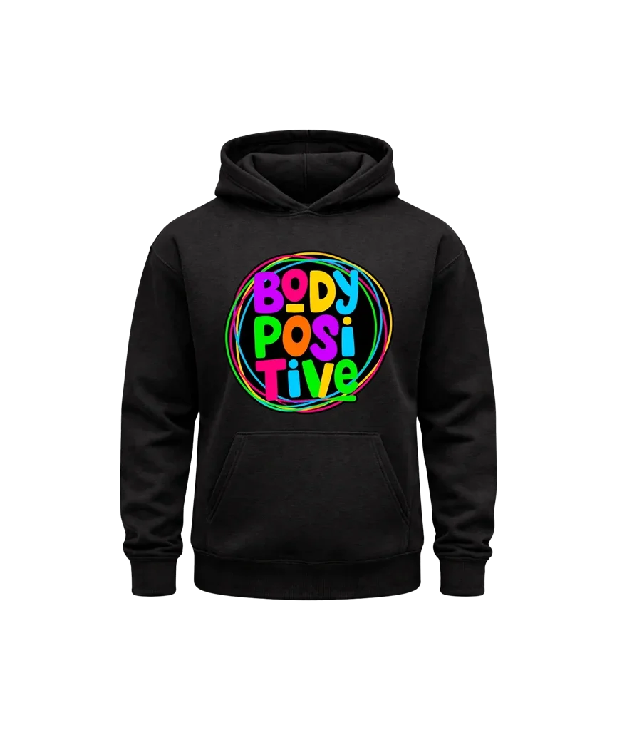Body Positive Black Hoodie