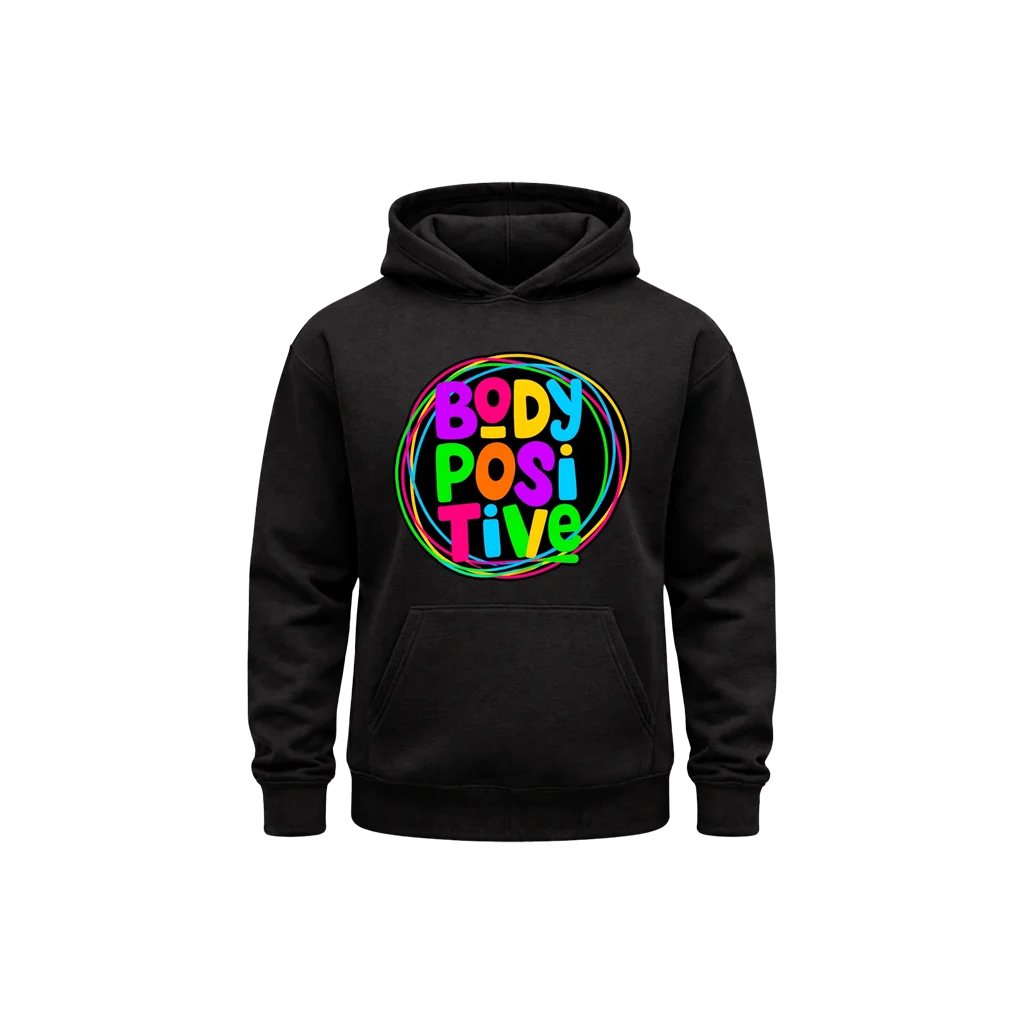 Body Positive Black Hoodie
