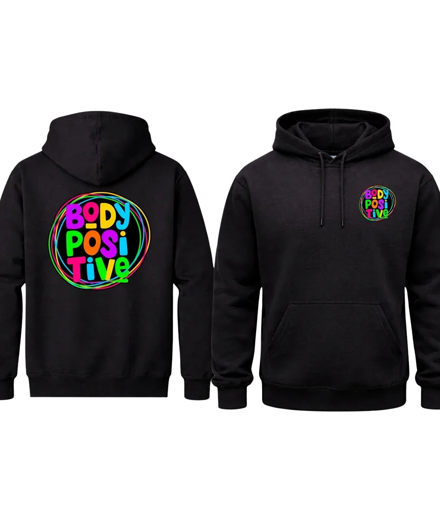 Body Positive Front And Back Print Hoodie