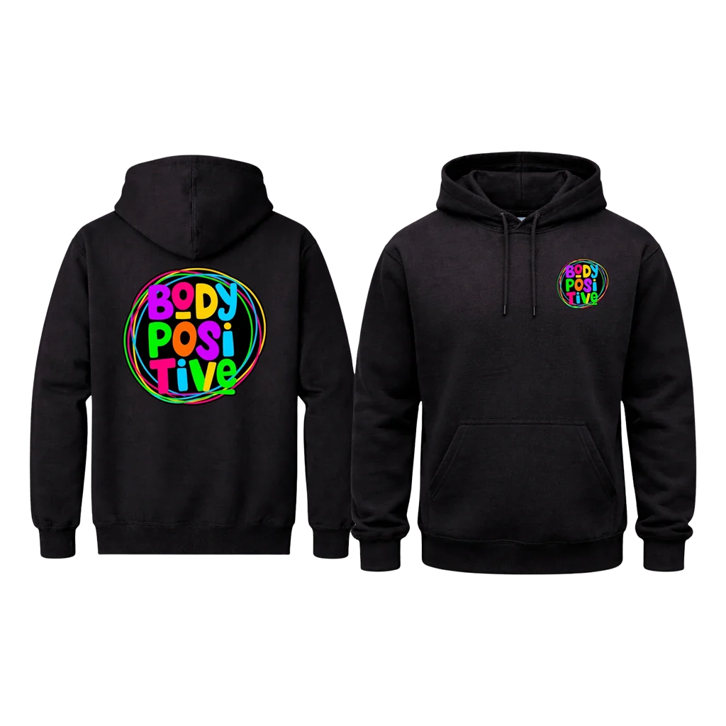 Body Positive Front And Back Print Hoodie