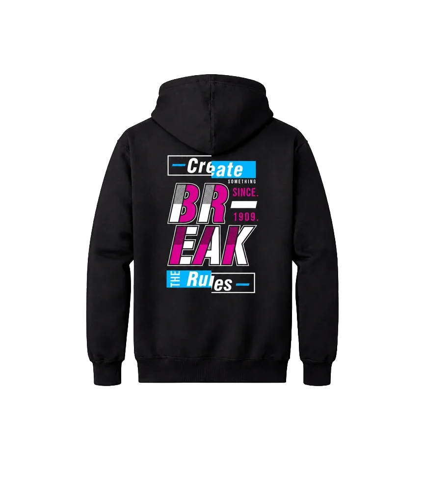 Break The Rules Dual Print Graphic Hoodie