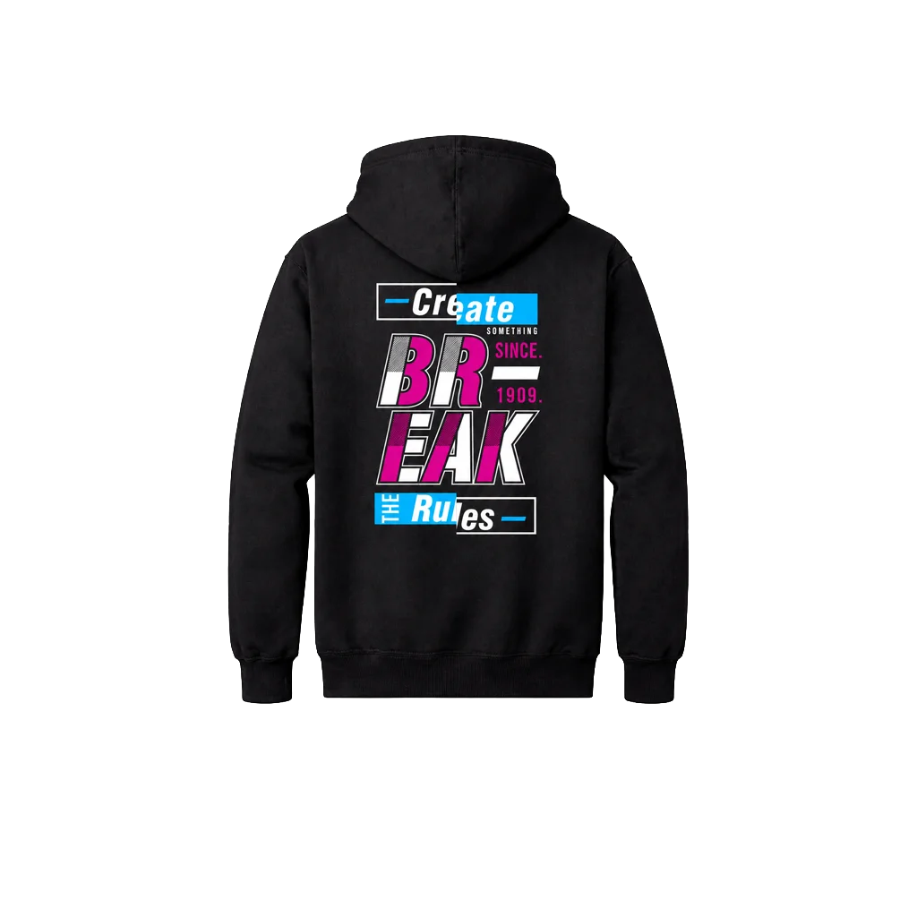 Break The Rules Dual Print Graphic Hoodie