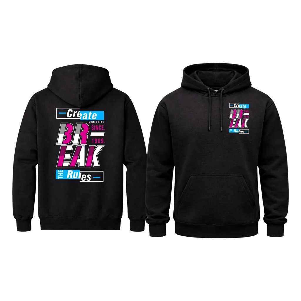 Break The Rules Dual Print Graphic Hoodie