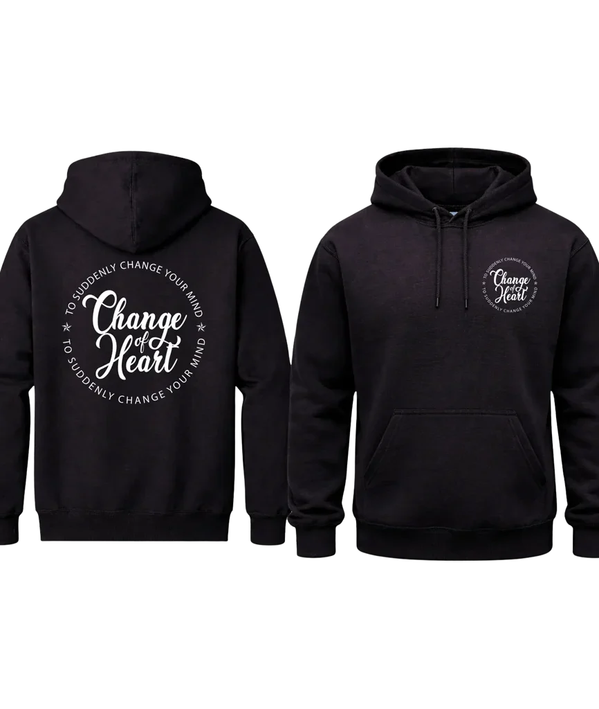 Change Of Heart Front And Back Print Hoodie