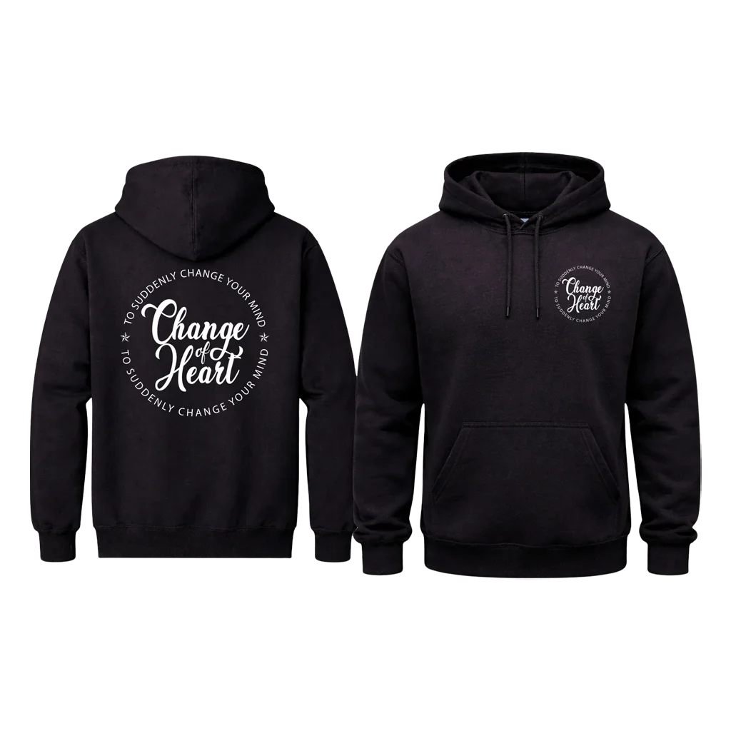 Change Of Heart Front And Back Print Hoodie