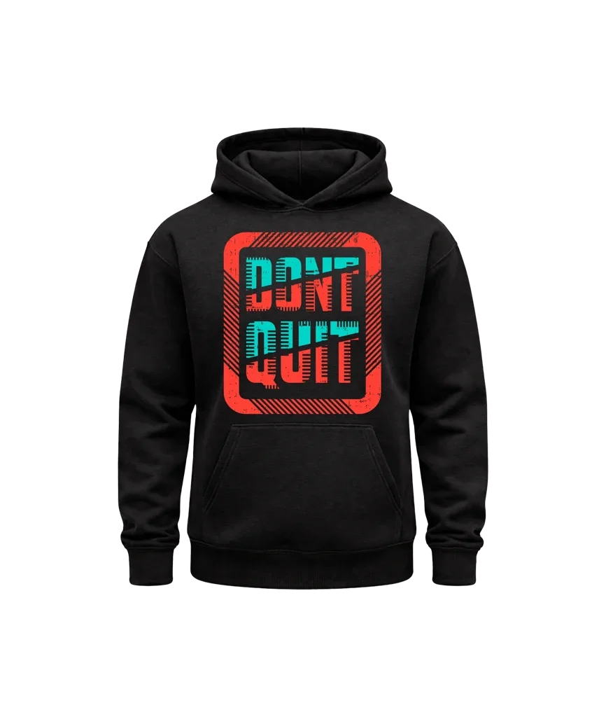 Don’t Quit Center Graphic Fleece Hoodie