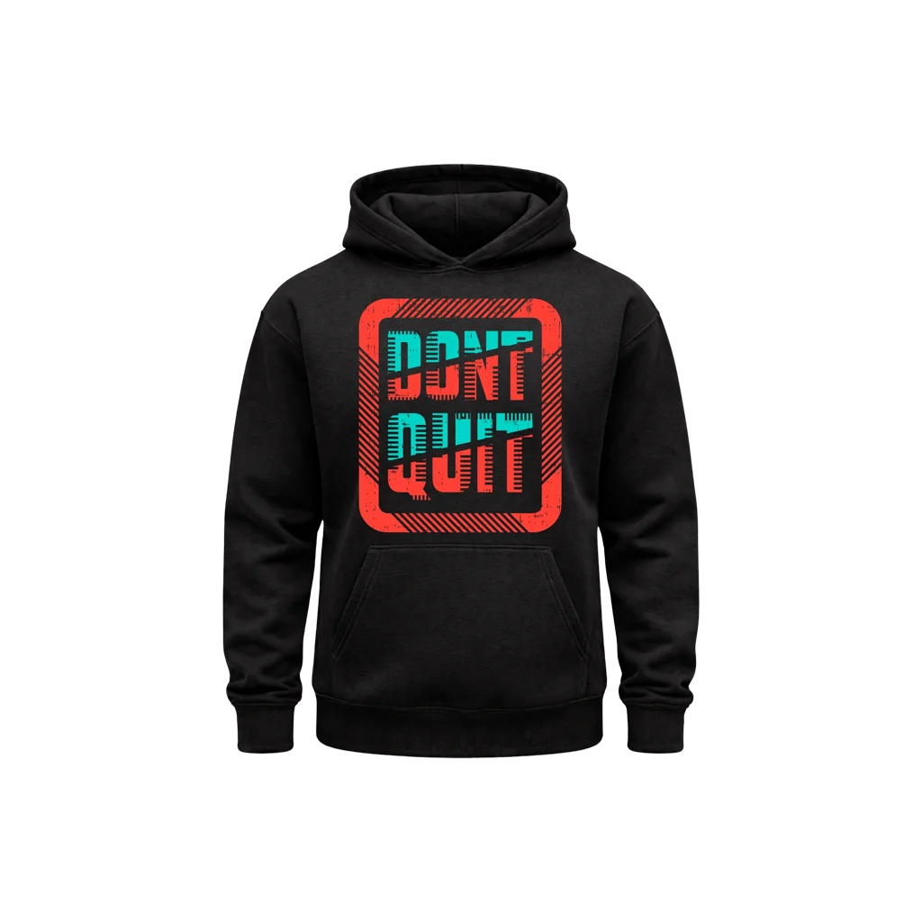 Don’t Quit Center Graphic Fleece Hoodie