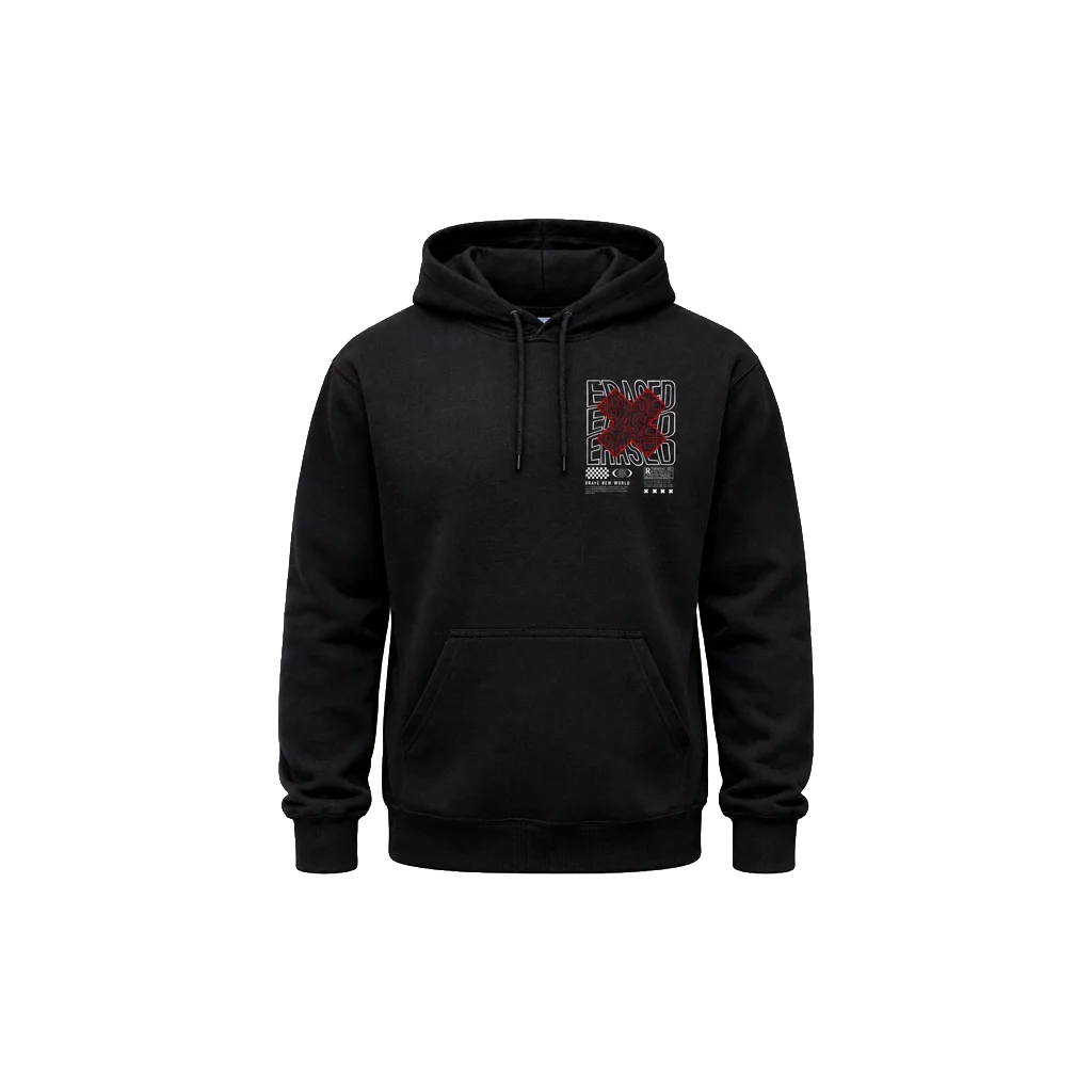 Erased Red Cross Heavy Hoodie