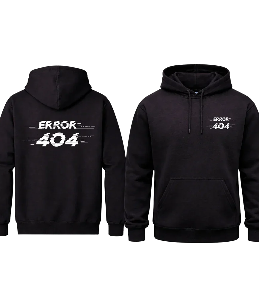 Error 404 Heavy Streetwear Hoodie
