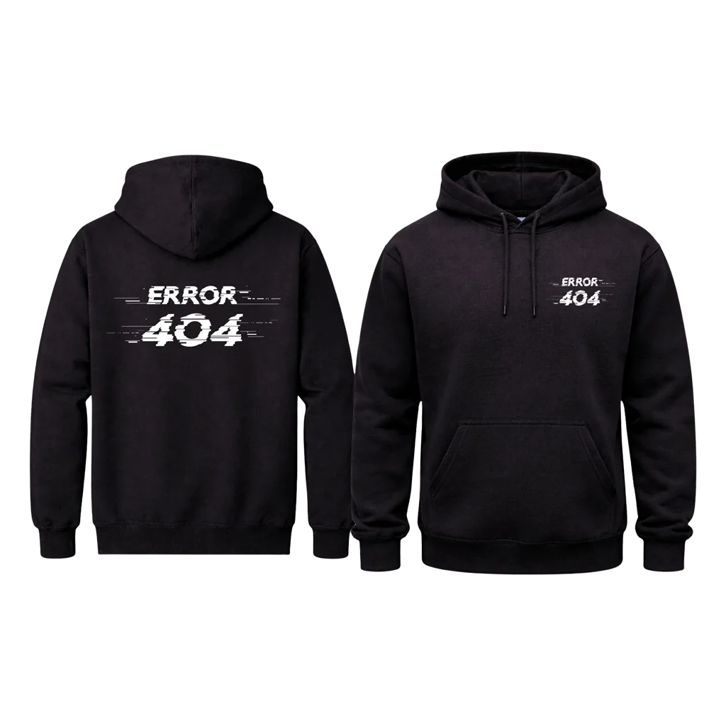 Error 404 Heavy Streetwear Hoodie