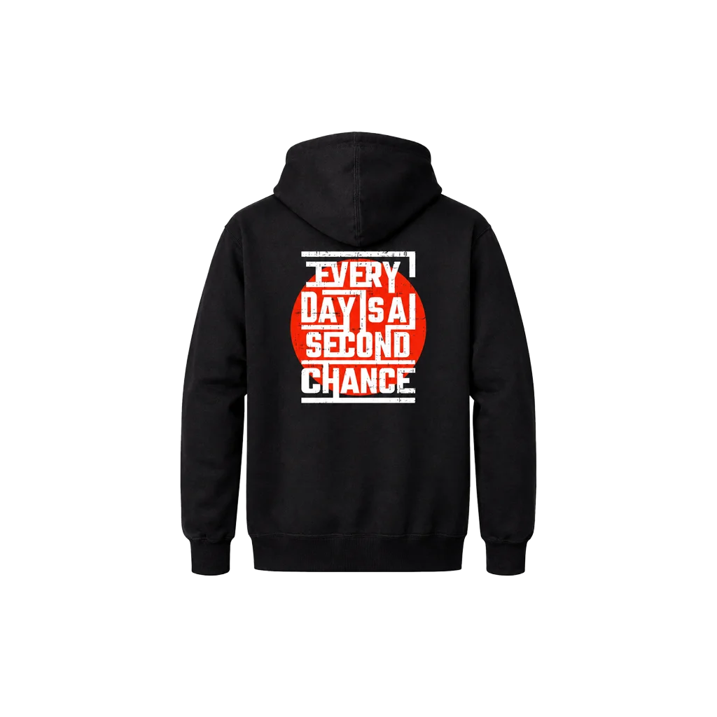 Every Day Is A Second Chance Front And Back Print Hoodie