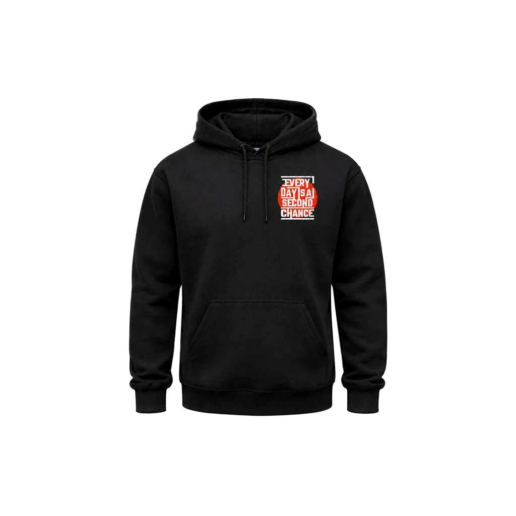 Every Day Is A Second Chance Front And Back Print Hoodie