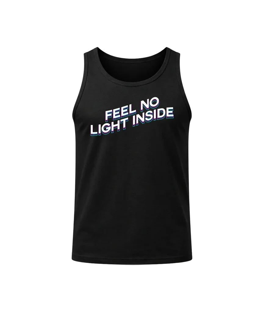 Glitch Text Black Tank Top