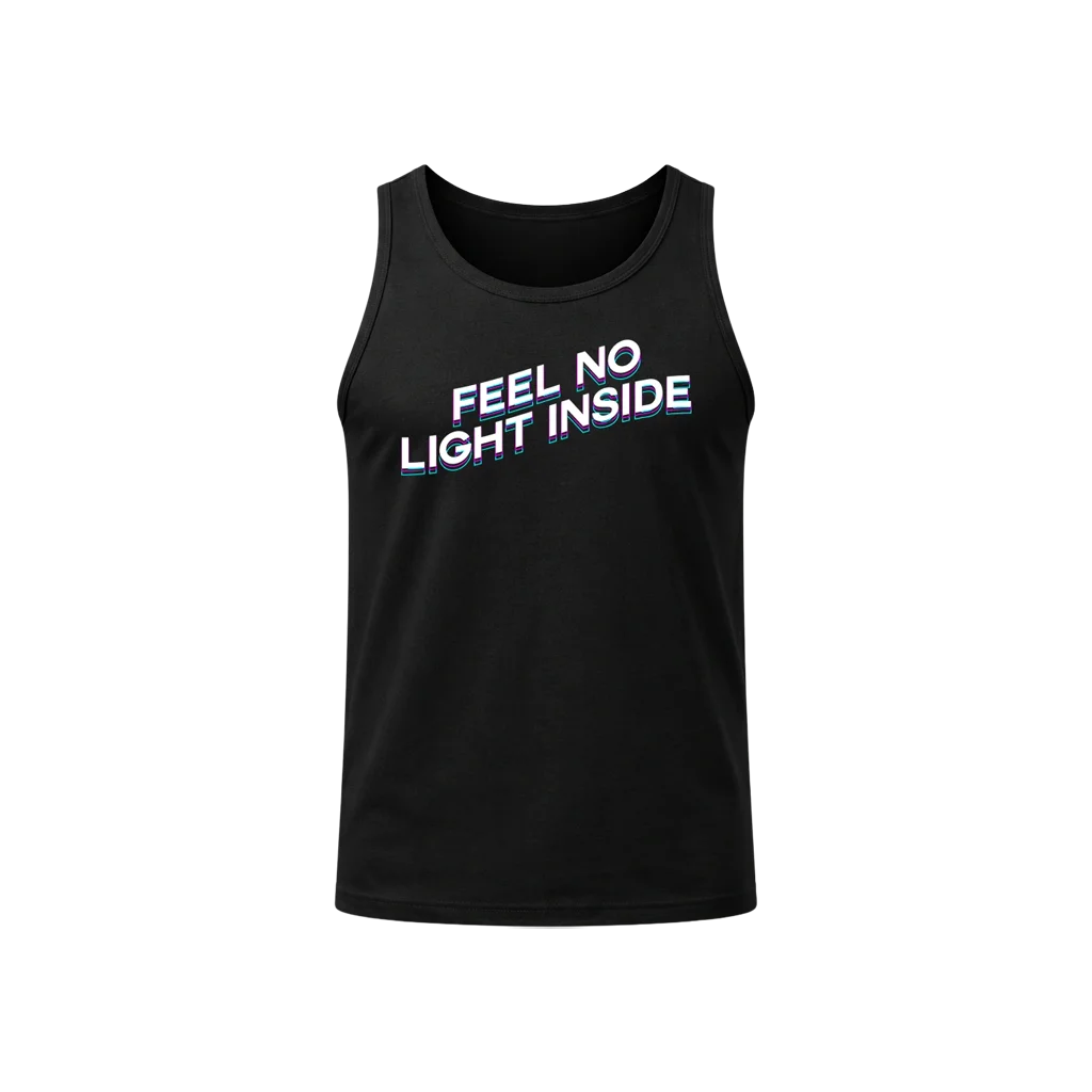 Glitch Text Black Tank Top