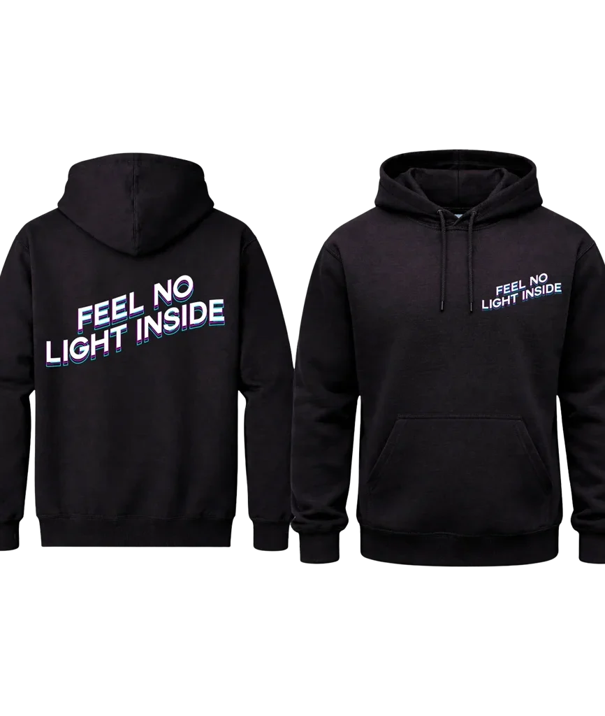 Glitch Text Dual-Print Hoodie