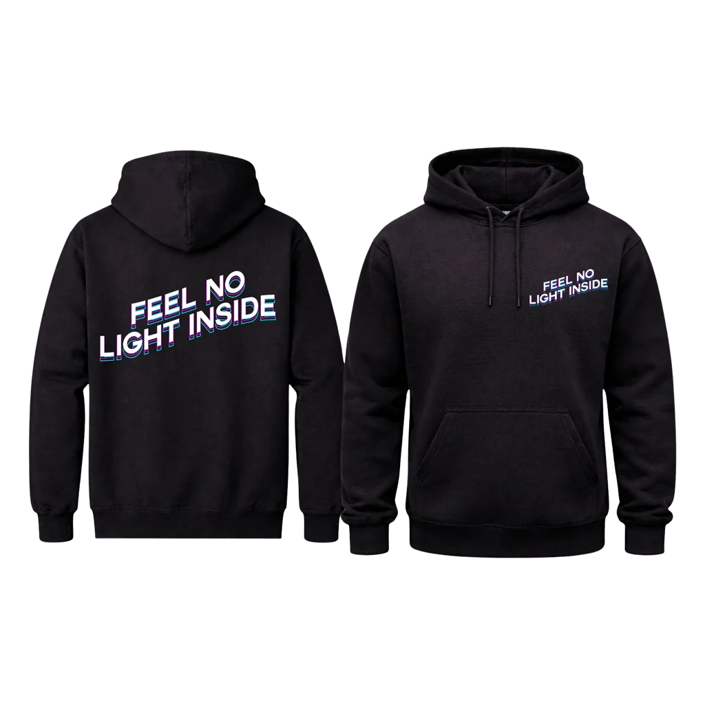 Glitch Text Dual-Print Hoodie