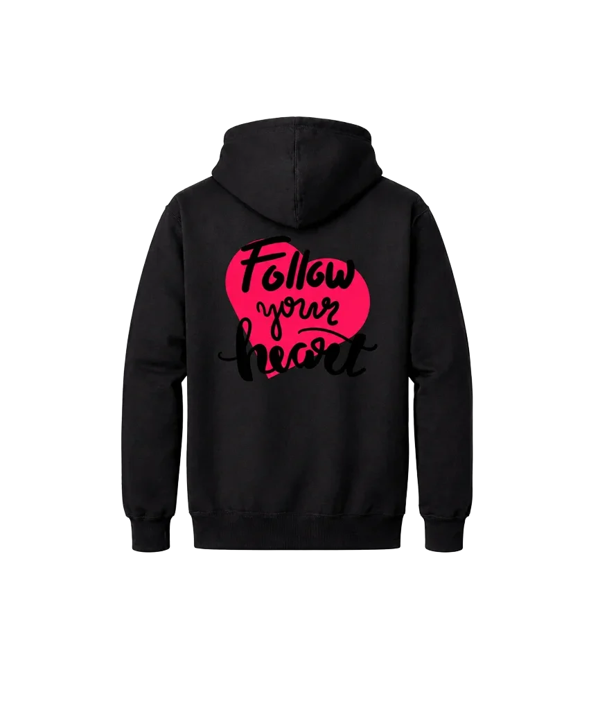Heart Script All-Over Hoodie