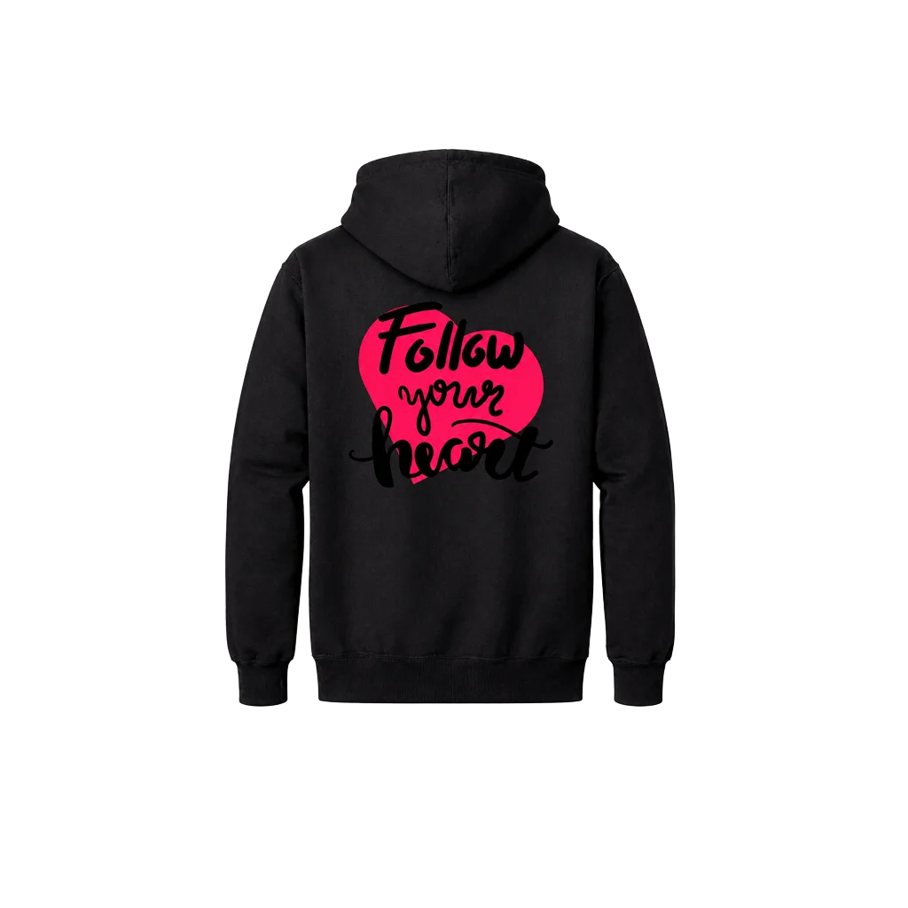 Heart Script All-Over Hoodie
