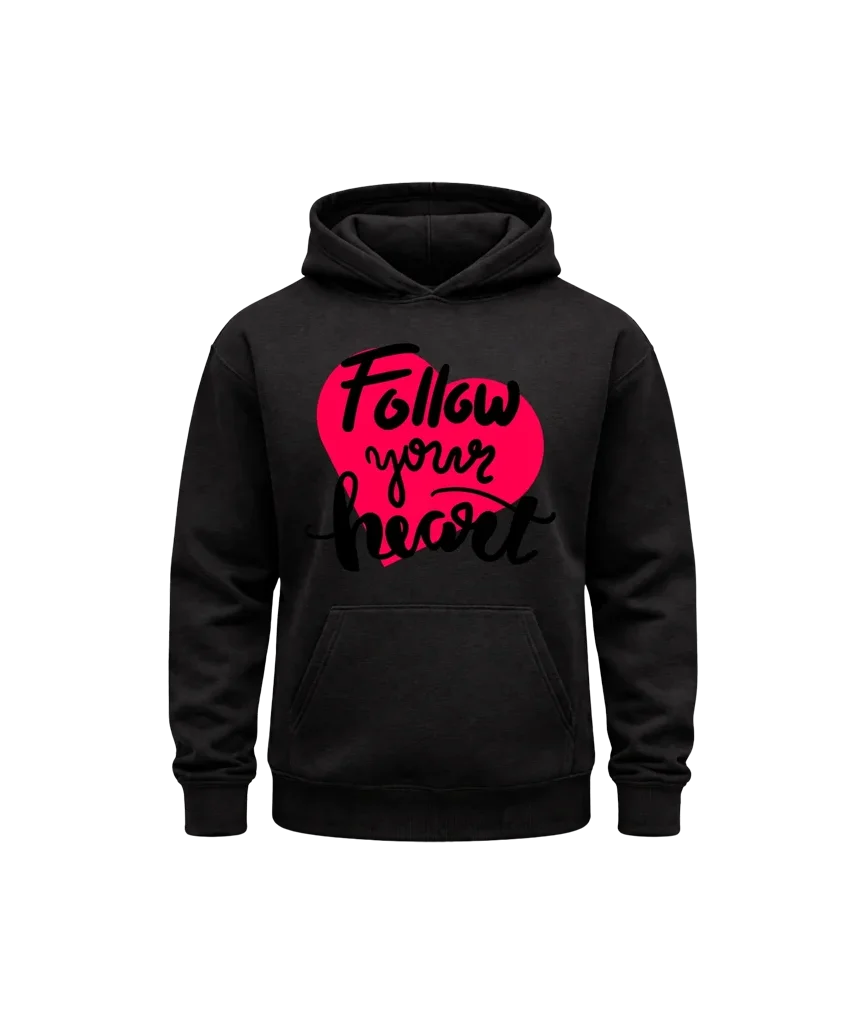 Midnight Heart Classic Black Hoodie