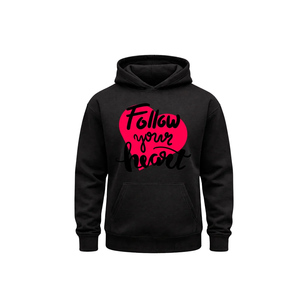 Midnight Heart Classic Black Hoodie
