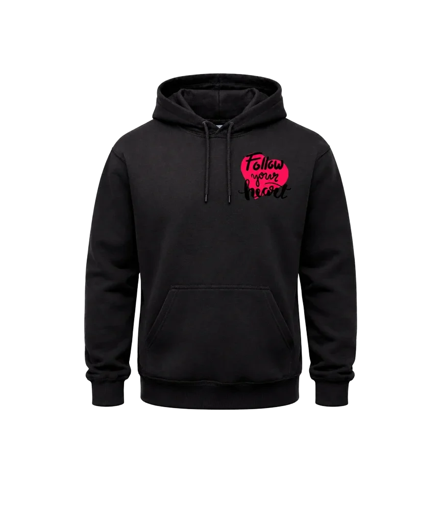 Heart Script All-Over Hoodie