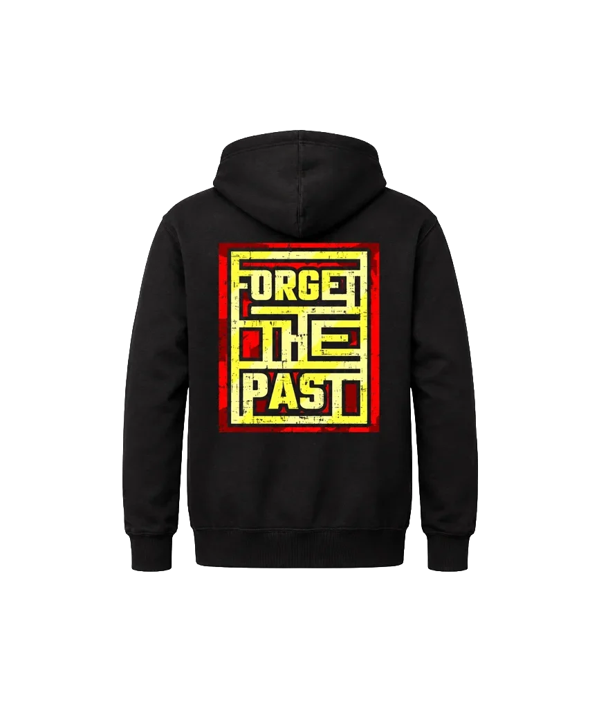 Forget The Past Chest Print Graphic Hoodie