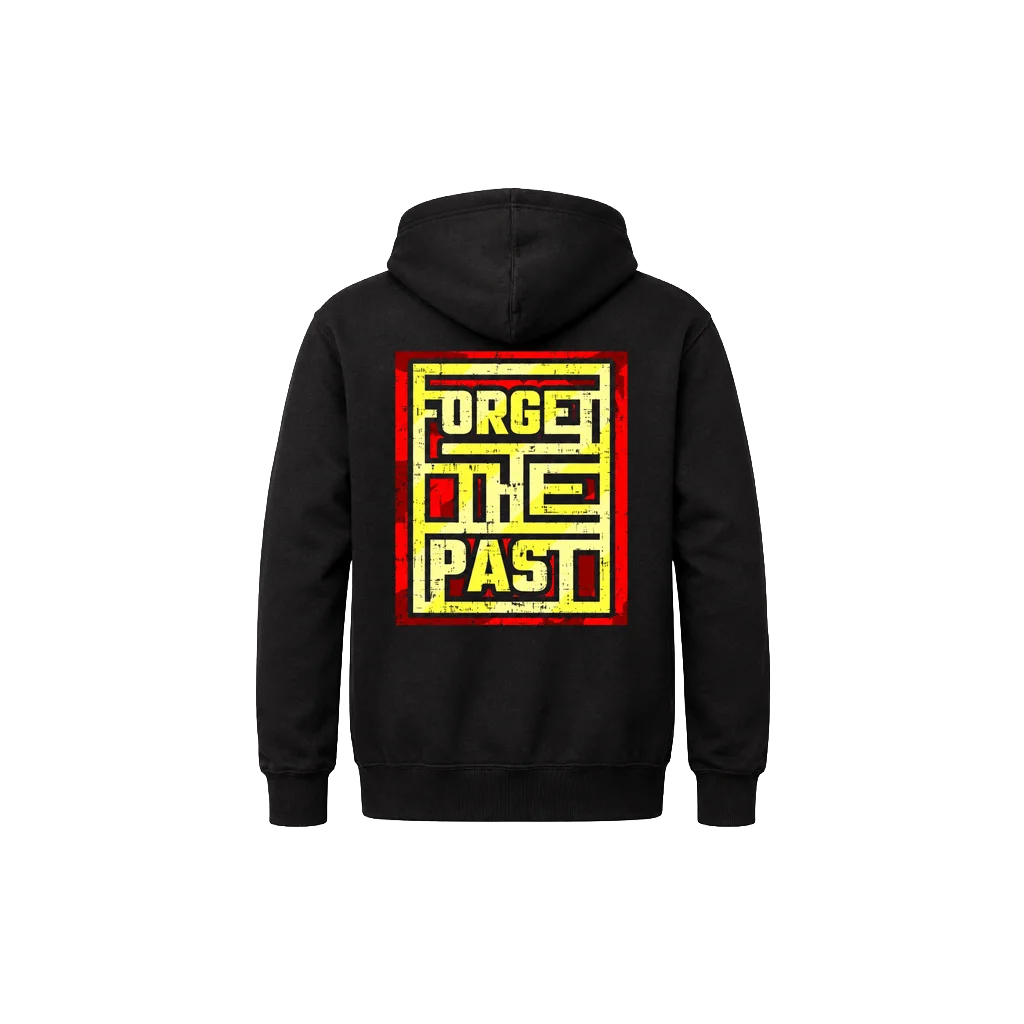Forget The Past Chest Print Graphic Hoodie