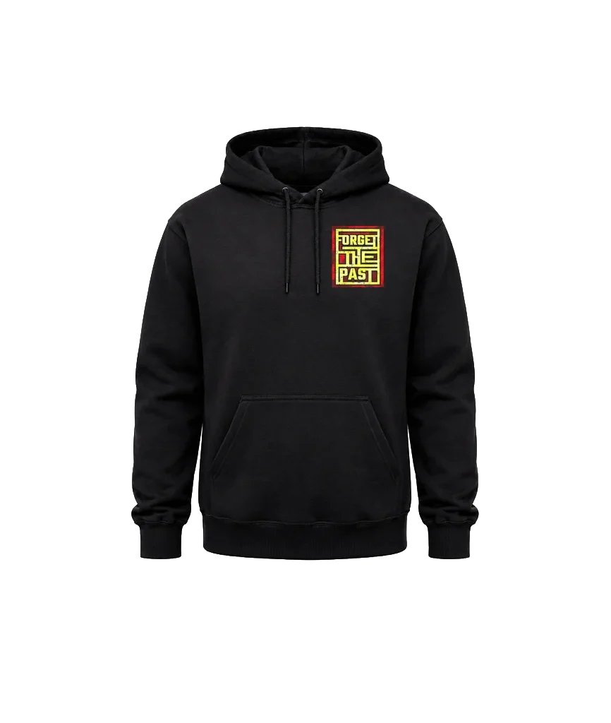 Forget The Past Chest Print Graphic Hoodie
