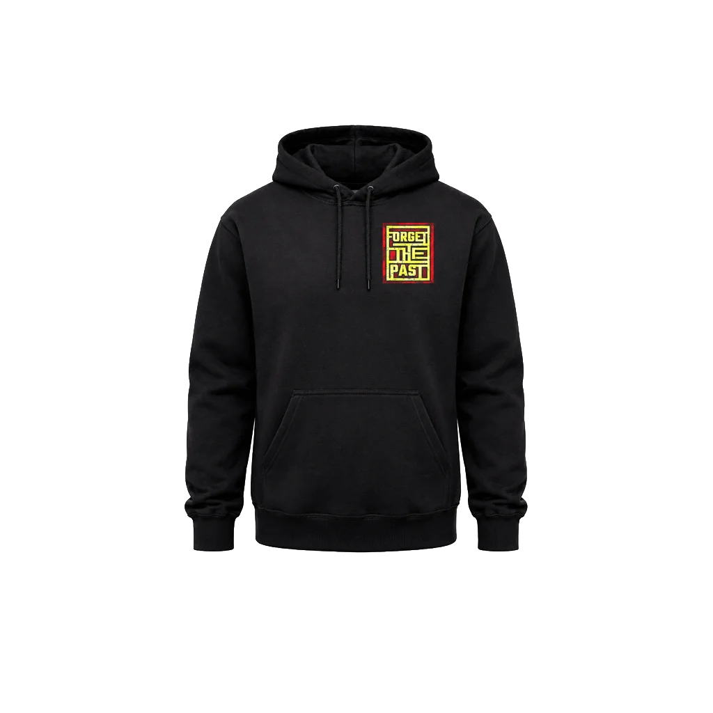 Forget The Past Chest Print Graphic Hoodie