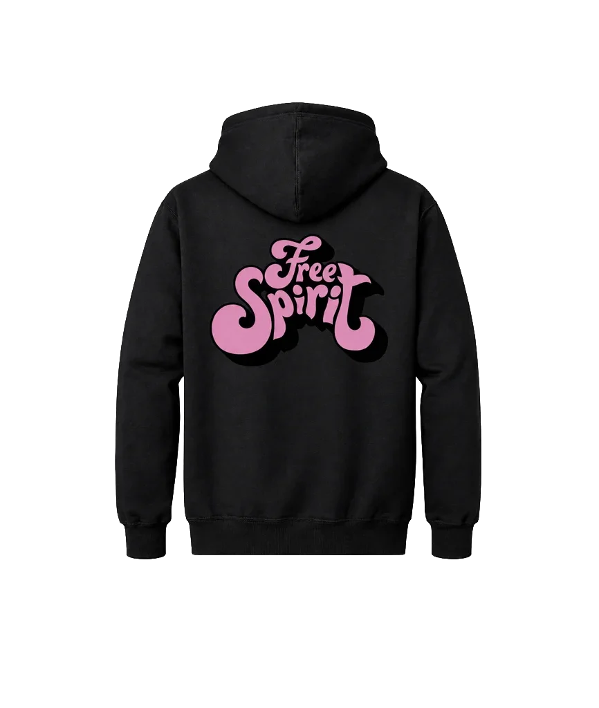 Free Spirit Dual-Print Retro Hoodie