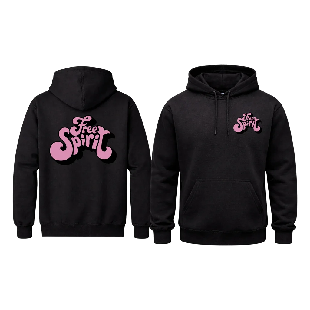 Free Spirit Dual-Print Retro Hoodie