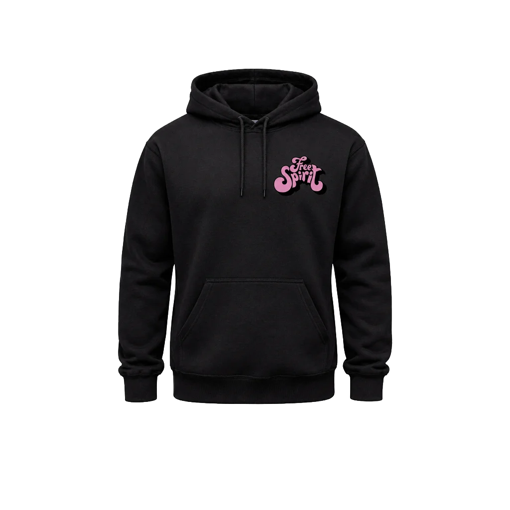 Free Spirit Dual-Print Retro Hoodie